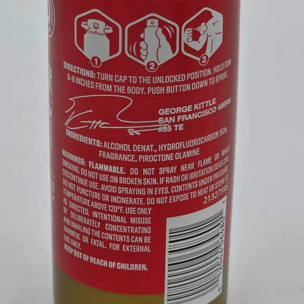 Old Spice NFL George Kittle Collectors Ed Aluminum Free Body Spray 5.1 oz (2 Pk)